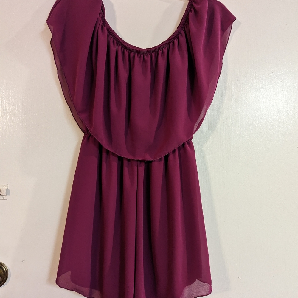 Fashion Nova Raspberry colored Romper XS